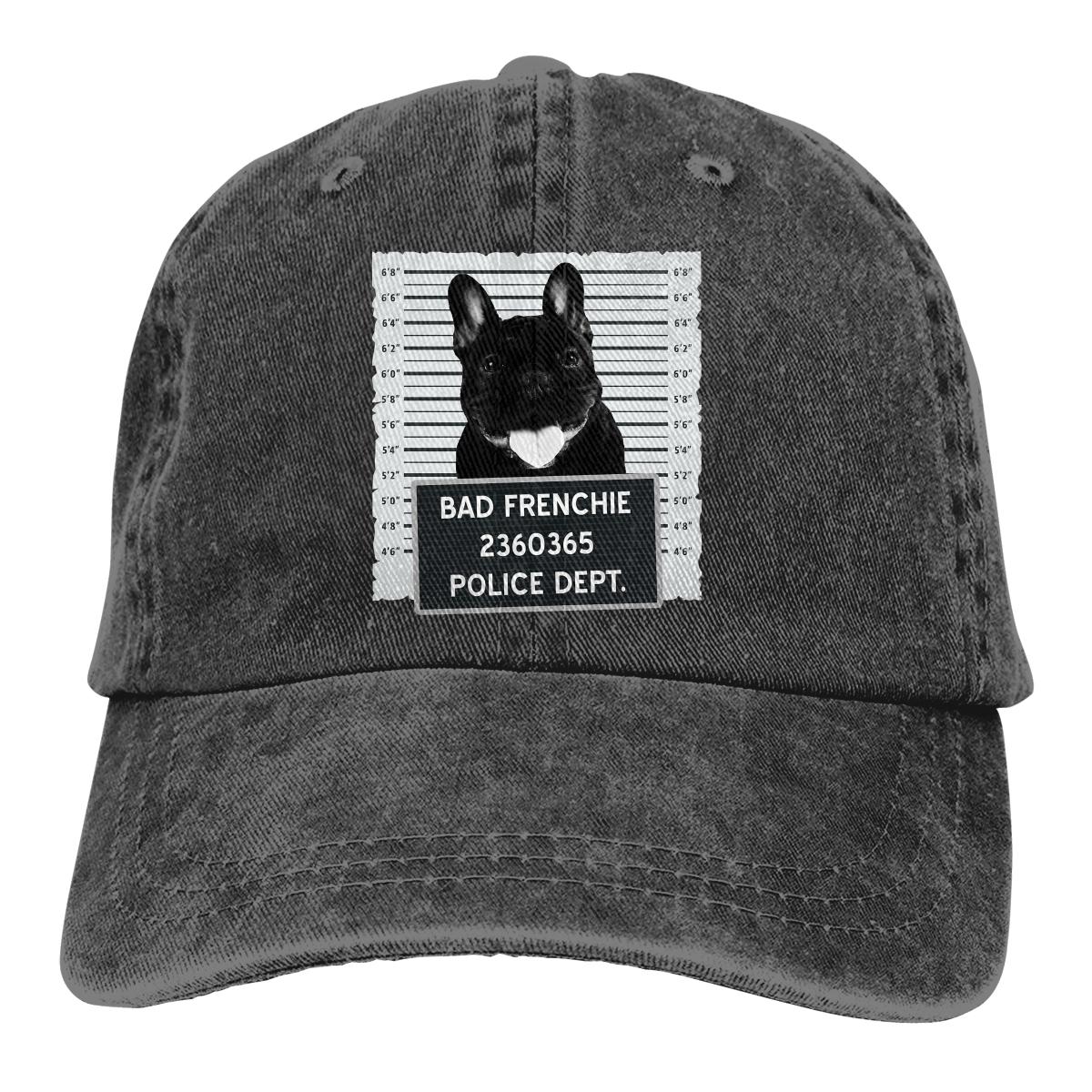 91421224MABNCF2A91 Gewassen Unisex's Baseball Cap Frenchie Mug Shot Trucker Snapback Caps Papa Hoed Franse Bulldog Pet Dog Lover Golf Hoeden One Size