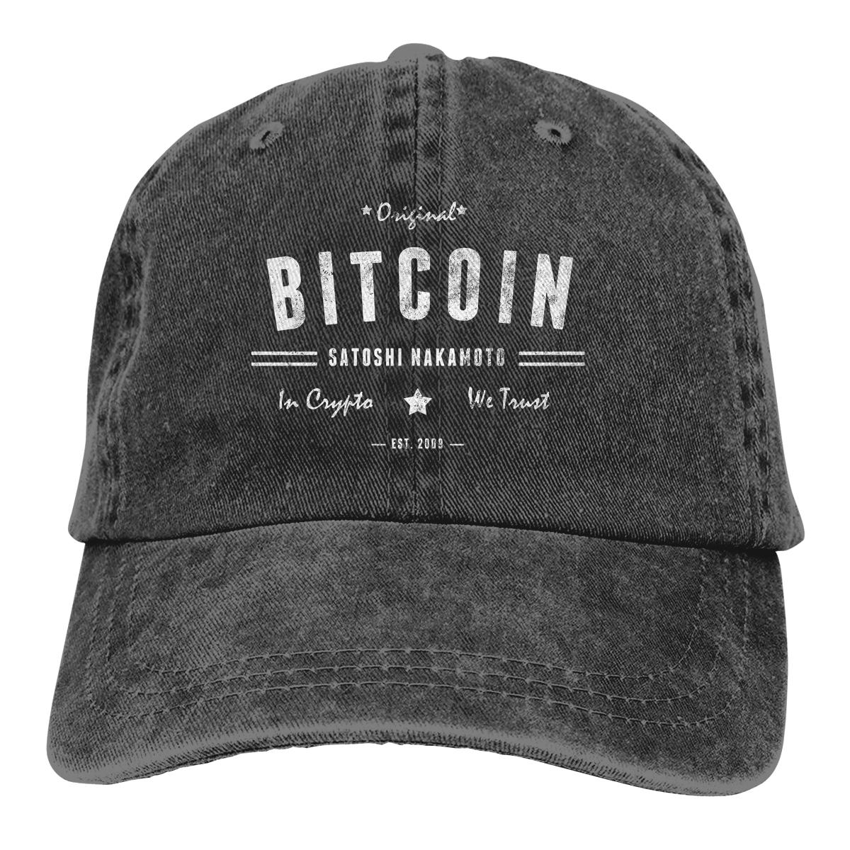 91421224MABNCF2A91 Originele Satoshi BTC Crypto Baseball Caps Pet Bitcoin Cryptocurrency Mijnwerkers Meme Zonnescherm Hoeden voor Unisex One Size