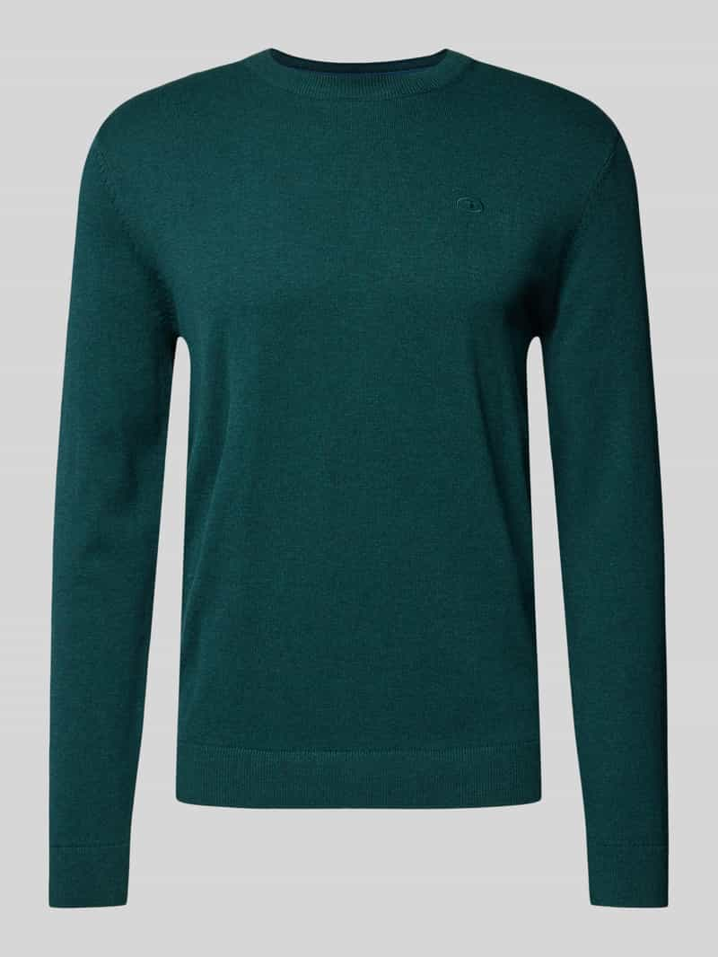 Tom Tailor Gebreide pullover met labelstitching, model 'BASIC'