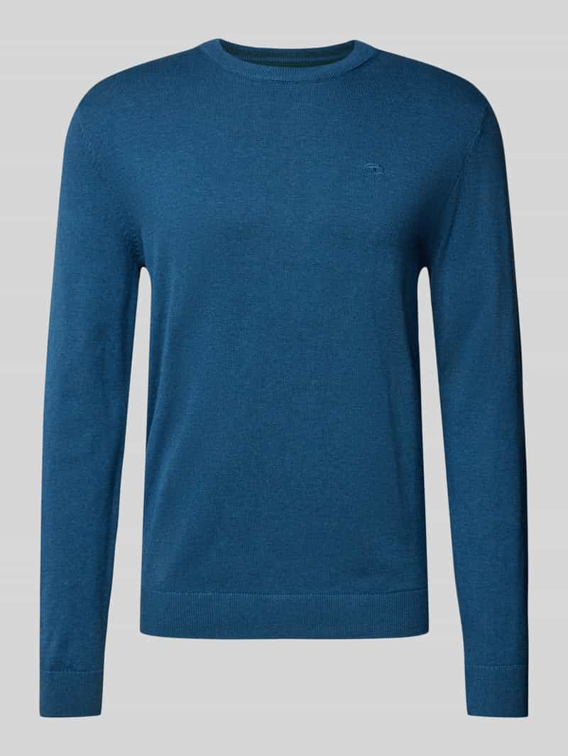 Tom Tailor Gebreide pullover met labelstitching, model 'BASIC'