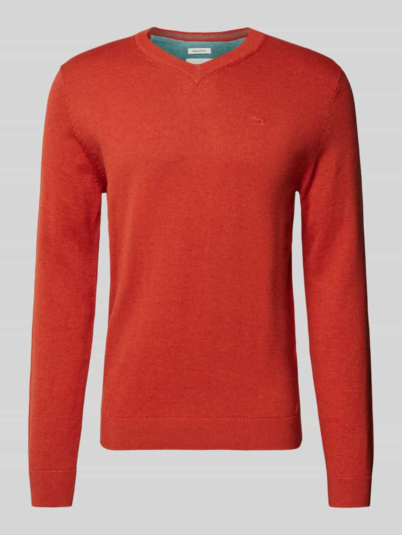 Tom Tailor Regular fit gebreide pullover met V-hals