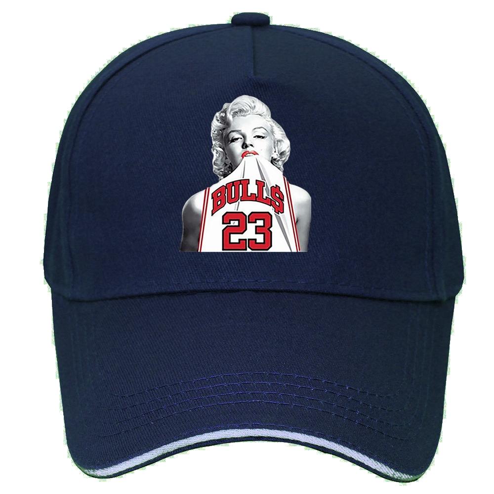 91140110MA0LTMUW73 Marilyn Monroe dragen Michael 23 Basketballer Jersey grappige Unisex's hoed Cool Sex hipster Cap honkbal Unisex vrouwen hiphop Cap hoeden 55CM-60CM