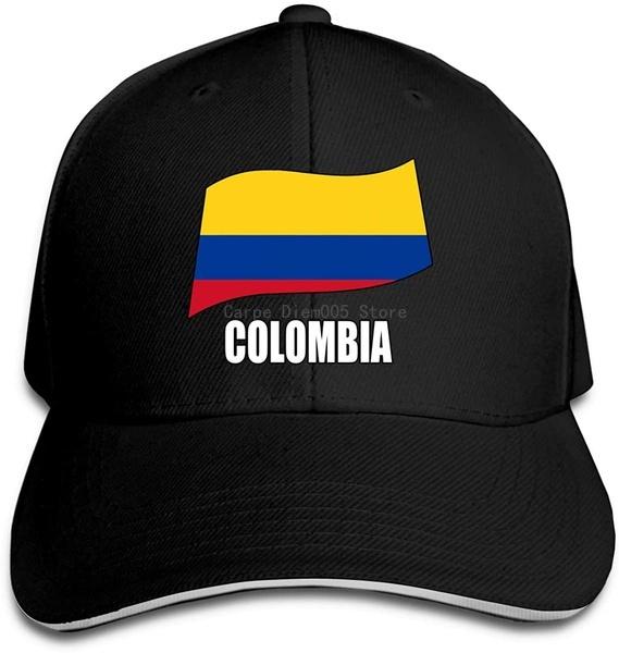 91140110MA0LTMUW73 Unisex baseballpet Colombiaanse vlag katoen truckerhoed verstelbaar klassiek sportfan caps zwart One Size