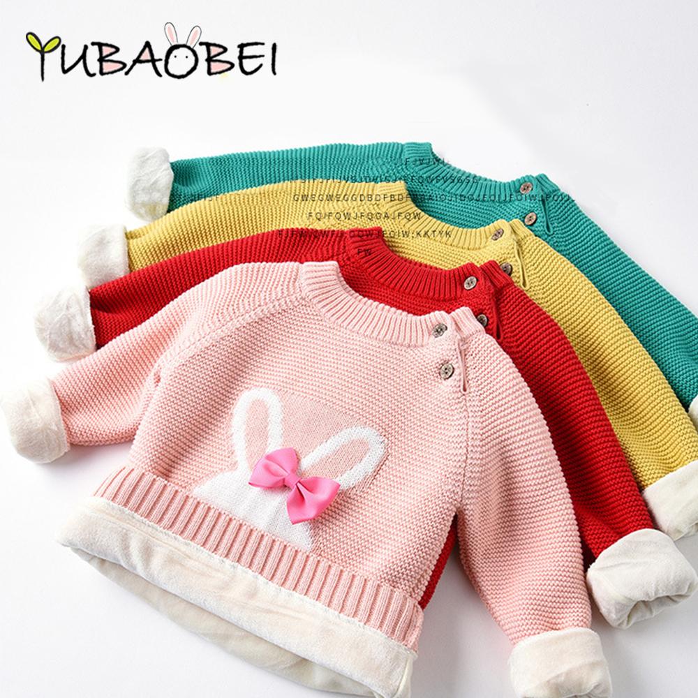 MR75XL Meisjes Truien Winter Kinderen Leuke Wol Dikke Evlevt Kleding voor Baby Meisje Kinderen Casual Warme Trui Pullover Wear Peuter 12-18M groen