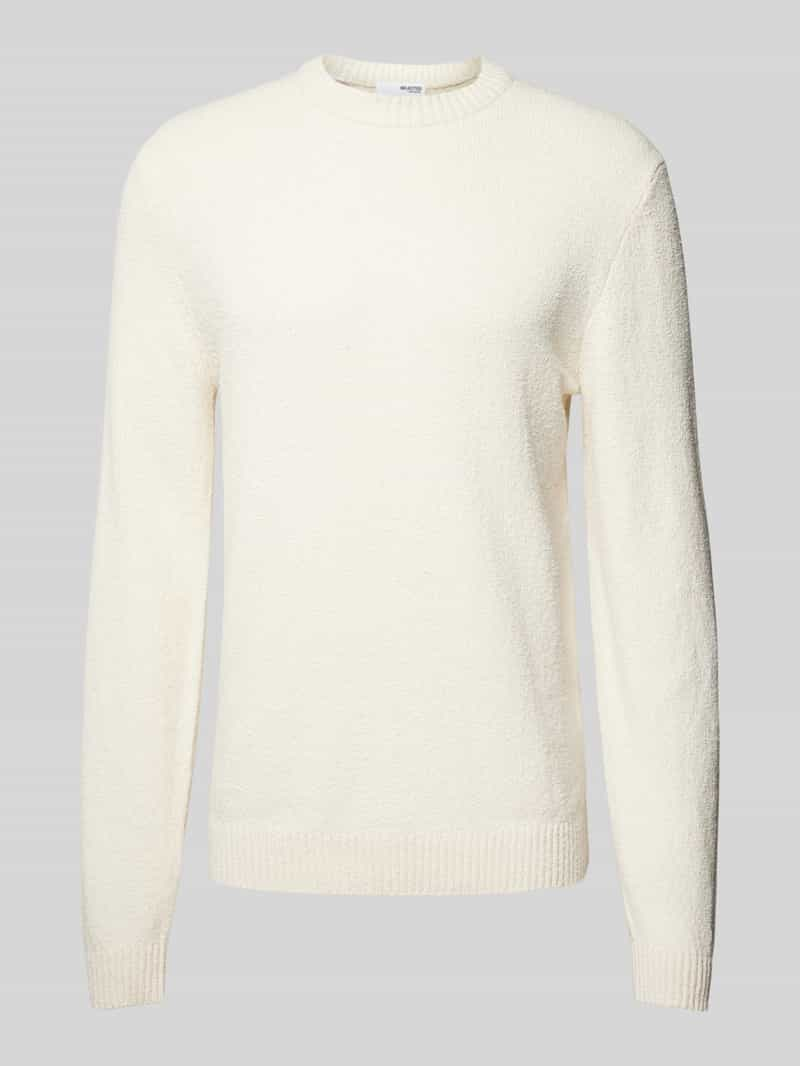 Selected Homme Gebreide pullover met ribboorden, model 'LOOP'