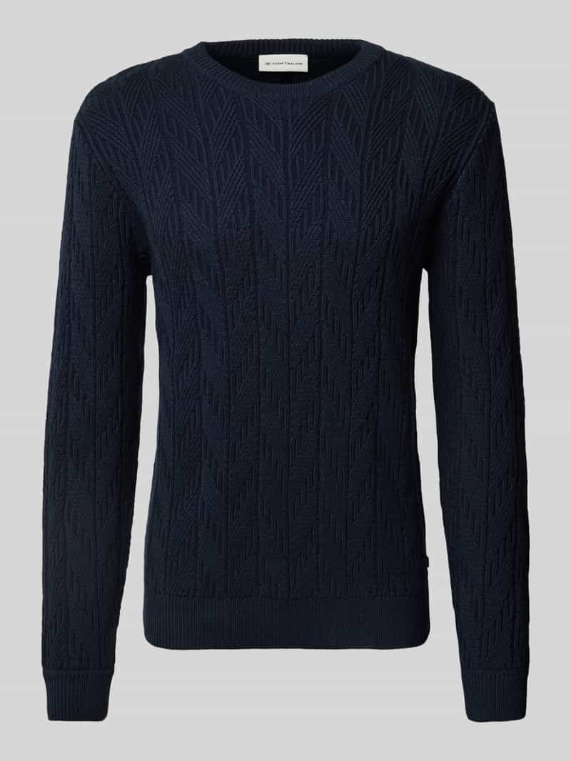 Tom Tailor Gebreide pullover met ronde hals