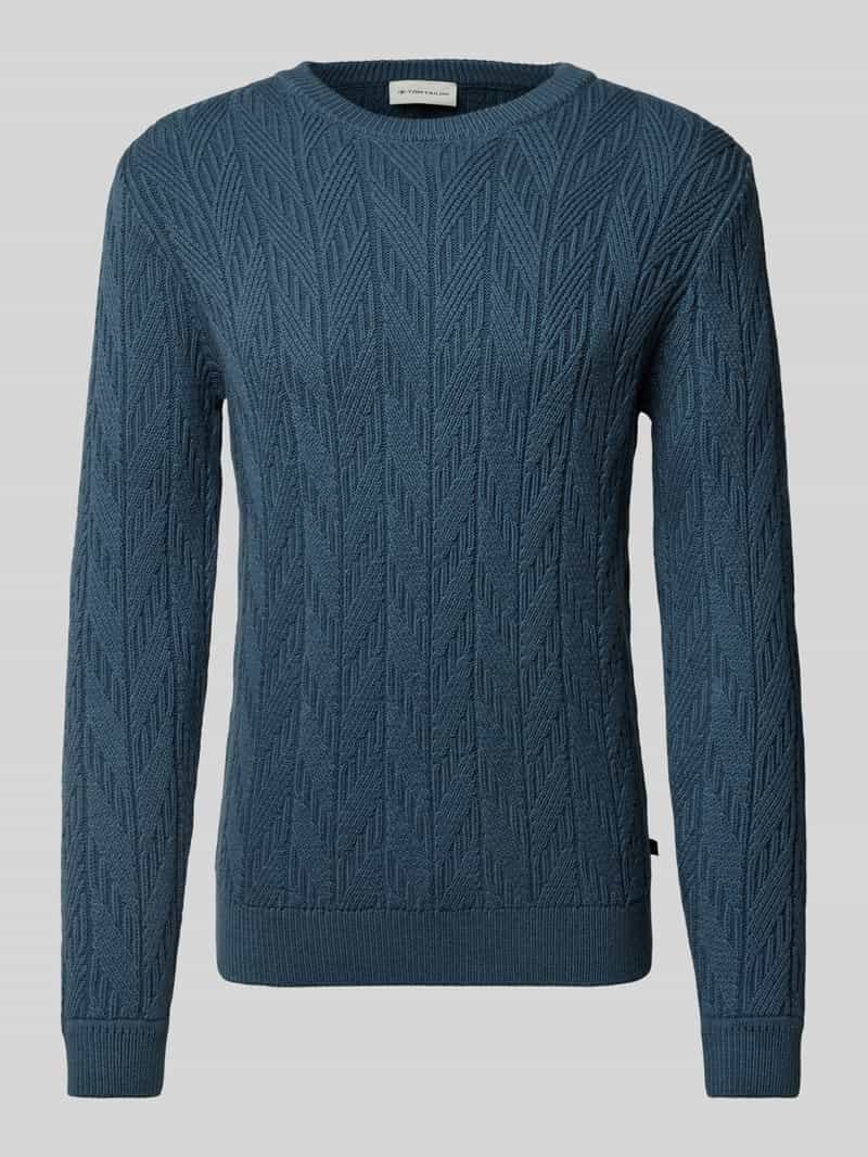 Tom Tailor Gebreide pullover met ronde hals