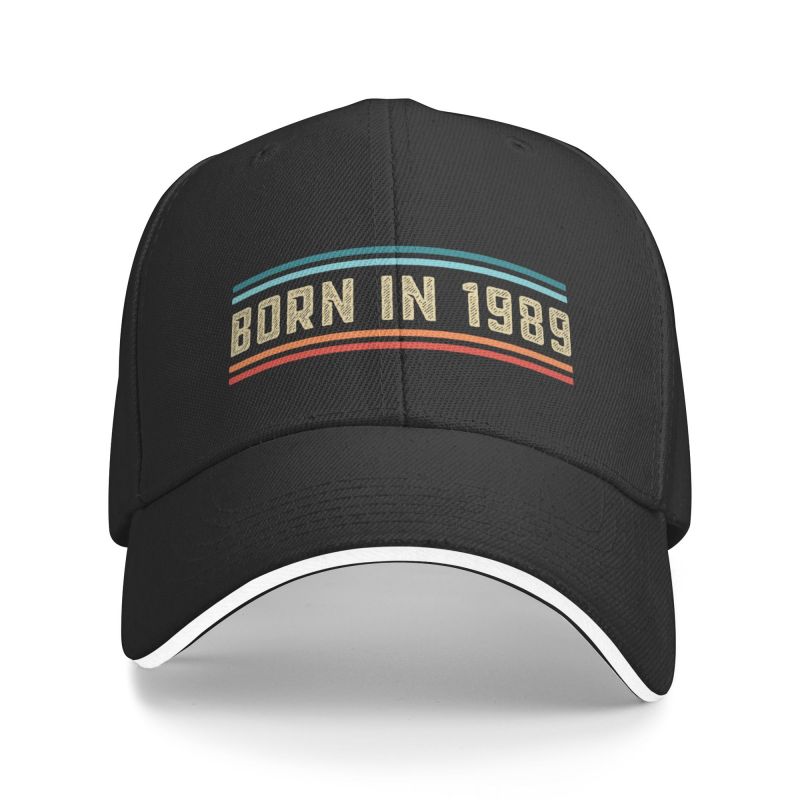 91440605MAC2A9PX9K Klassiek geboren in 1989 verjaardag baseballpet voor dames unisex verstelbare papa hoed sport Baseball Cap