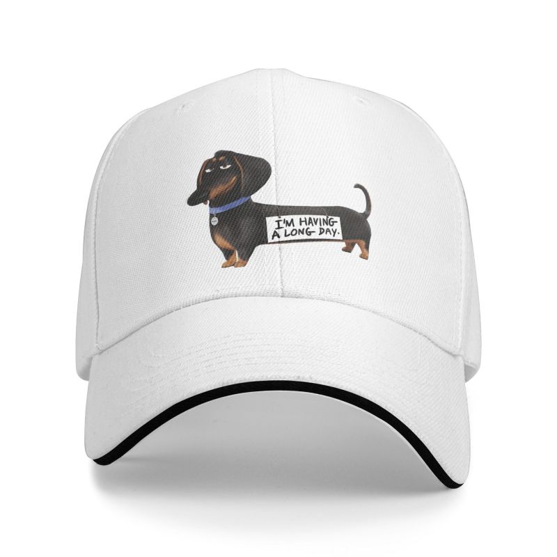 91530102MAC2AA7079 Mode Kawaii Teckel Unisex Baseball Cap Volwassen Worst Badger Wiener Hond Verstelbare Papa Hoed voor Unisex Vrouwen Hip Hop