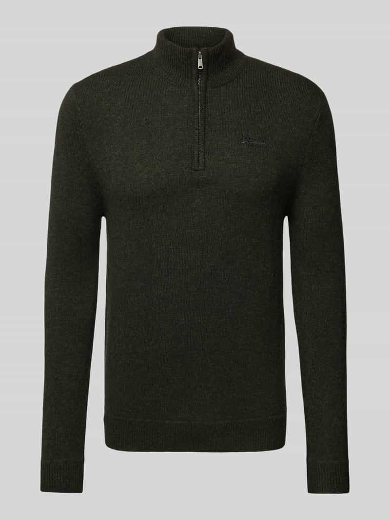 Superdry Gebreide pullover met opstaande kraag