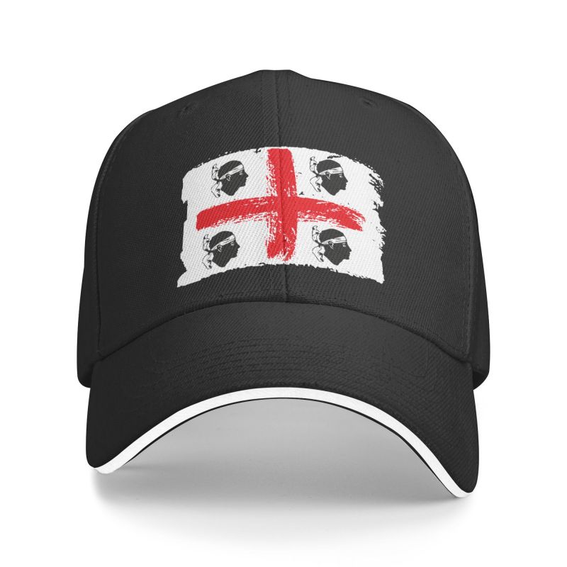 91440605MAC2A9PX9K Punk Italië Sardinië Wapenschild Baseball Cap voor Unisex Vrouwen Verstelbare Sardegna Vlag Vier Moors Papa Hoed Outdoor Baseball Cap