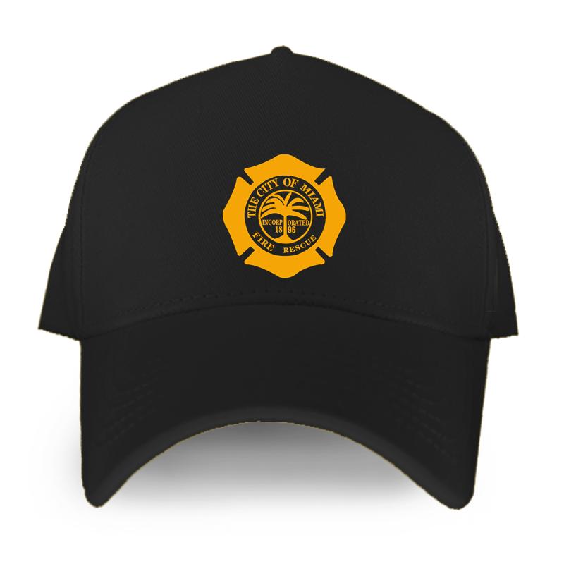 91530102MAC2AA7079 Nieuwe Miami Fire Departmemnt Brand en Redding Brandweerman Aangepaste Baseball Cap Unisex Vrouwen Caps Mode Hip Hop Hoed Adjustable