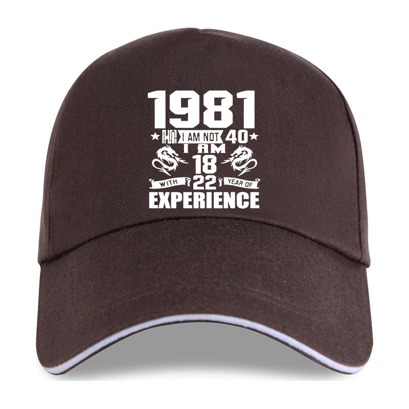 91440605MAC2A9PX9K nieuwe pet hoed grappig gemaakt in 1981 40e verjaardag cadeau print grap 40 jaar geweldige man casual baseball cap katoen unisex