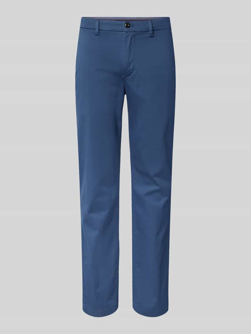 Tommy Hilfiger Straight leg chino met structuurmotief, model 'DENTON'