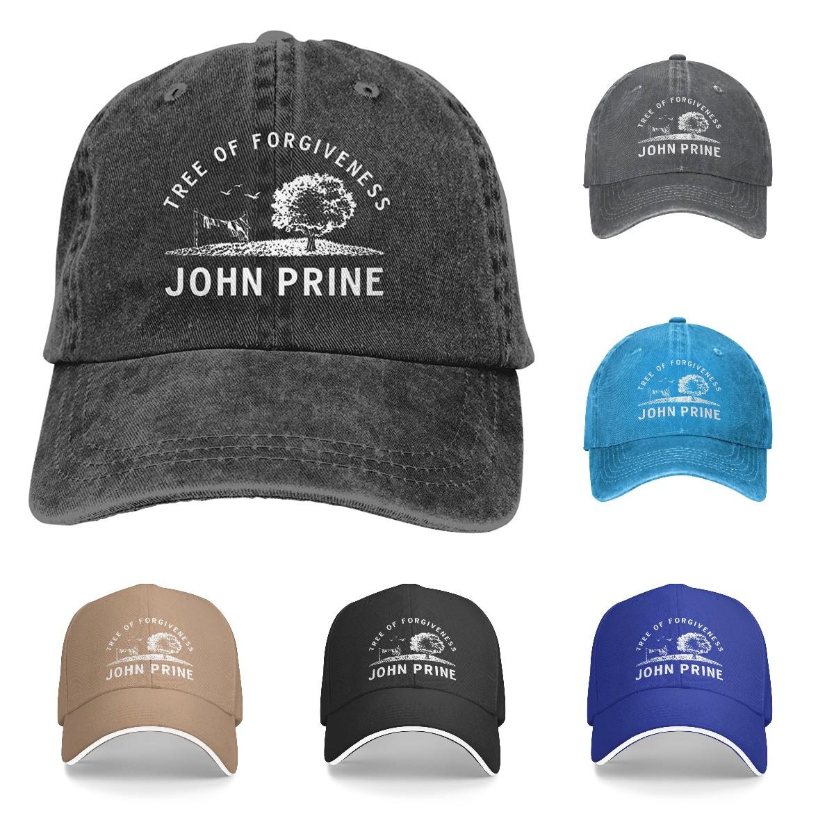 91460000MAC14ECE0X John Prine Hoed Unisex Mode Retro Verstelbare Denim Hoed Baseball Cap Vier Seizoenen Snapback Cap Unisex One Size One Size