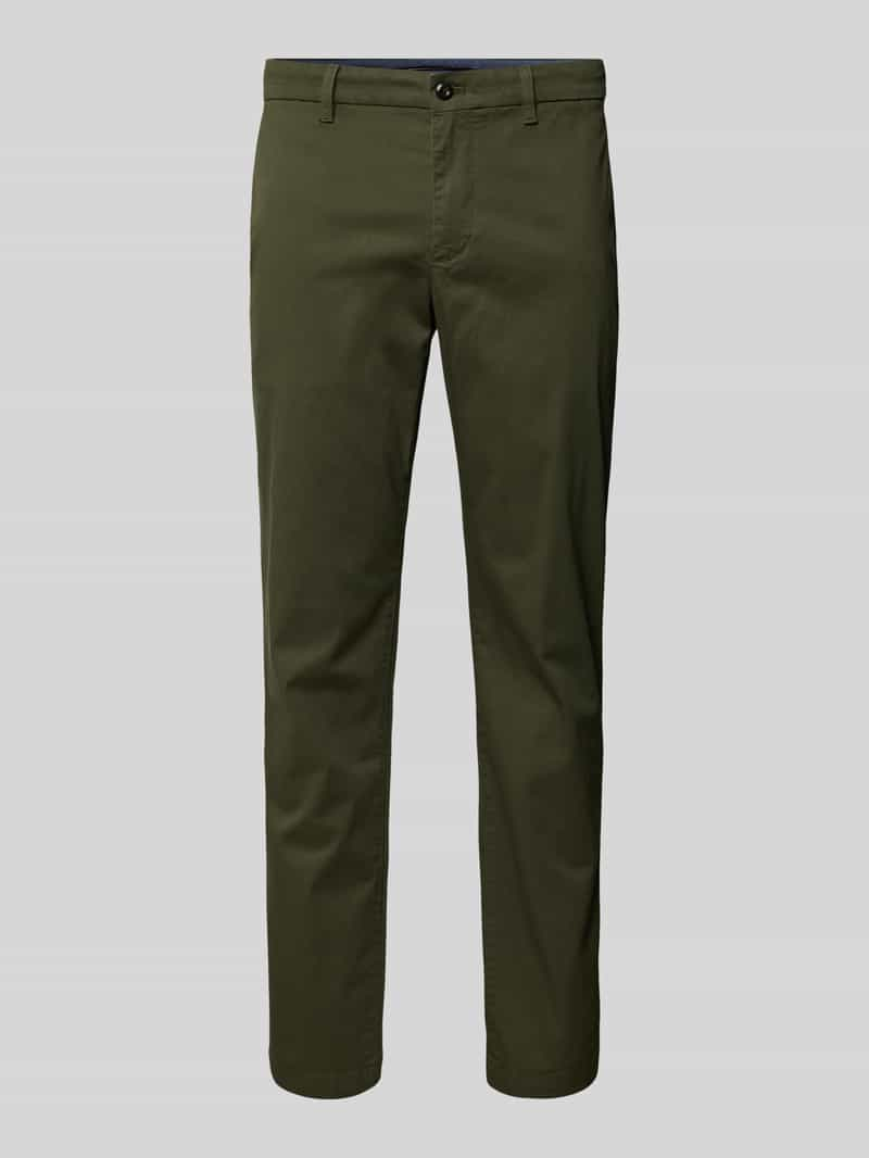 Tommy Hilfiger Straight leg chino met structuurmotief, model 'DENTON'