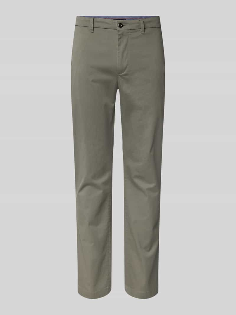 Tommy Hilfiger Straight leg chino met structuurmotief, model 'DENTON'