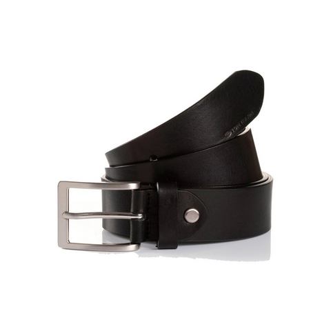 Tom Tailor Leren riem TTJADEN 3,5 cm brede herenriem, ideaal voor jeans tot maat 120