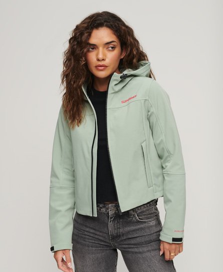 Superdry Vrouwen Code Trekker Softshell-jas met Capuchon Groen