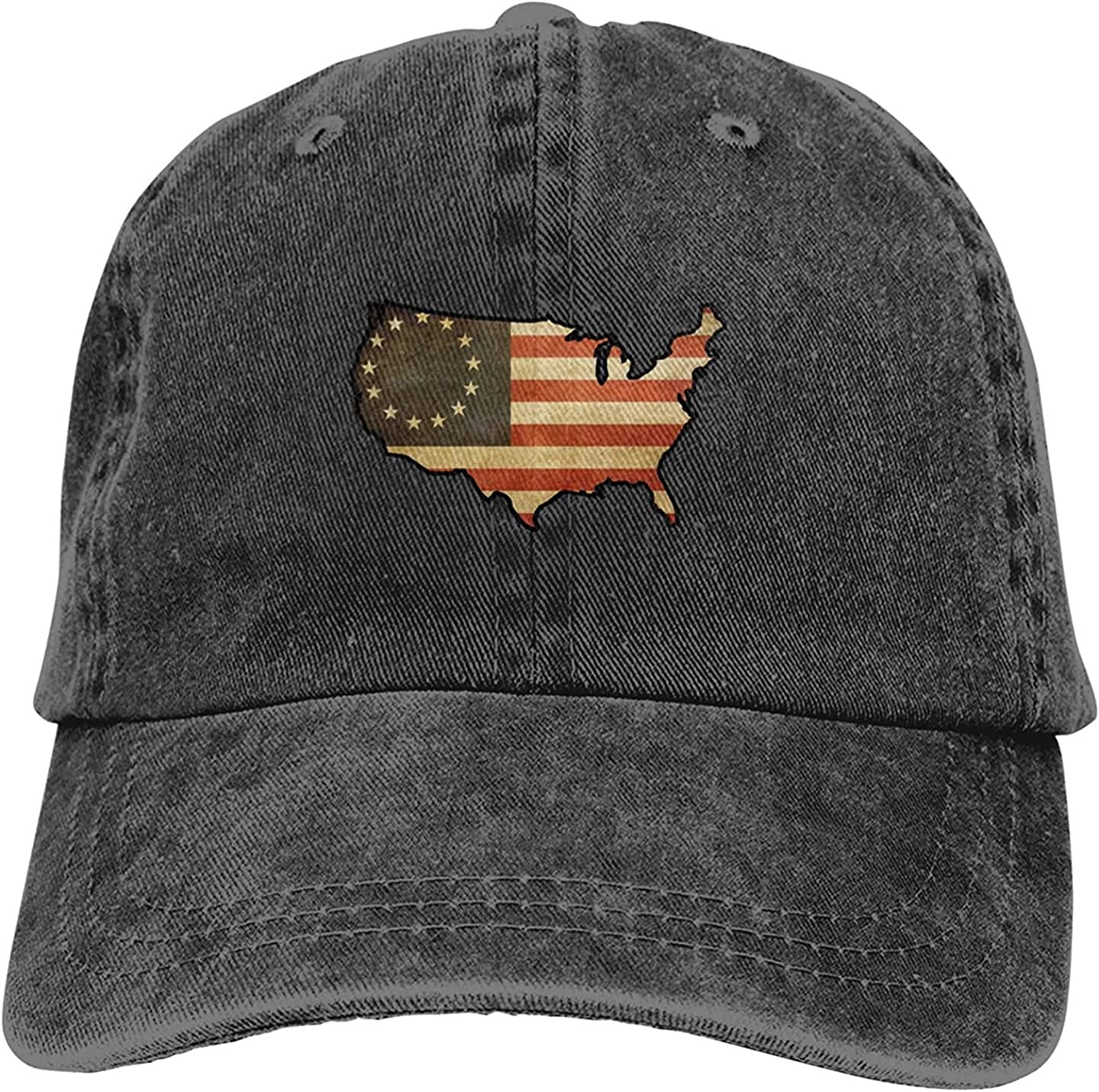 91440605MAC3NXC54W Amerikaanse kaart Betsy Ross vlag unisex mode papa hoed katoen verstelbare baseball cap One Size