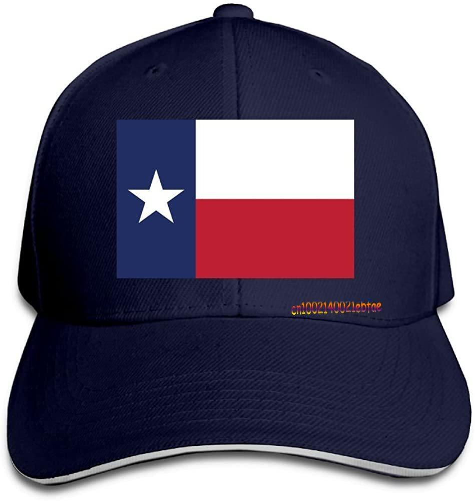 91440605MAC3NXC54W Texas Flag Element Design Caps Aangepaste Sandwich Pet Unisex Baseball Hoed Snapback Hoed Papa Hoeden Trucker Hoed One Size