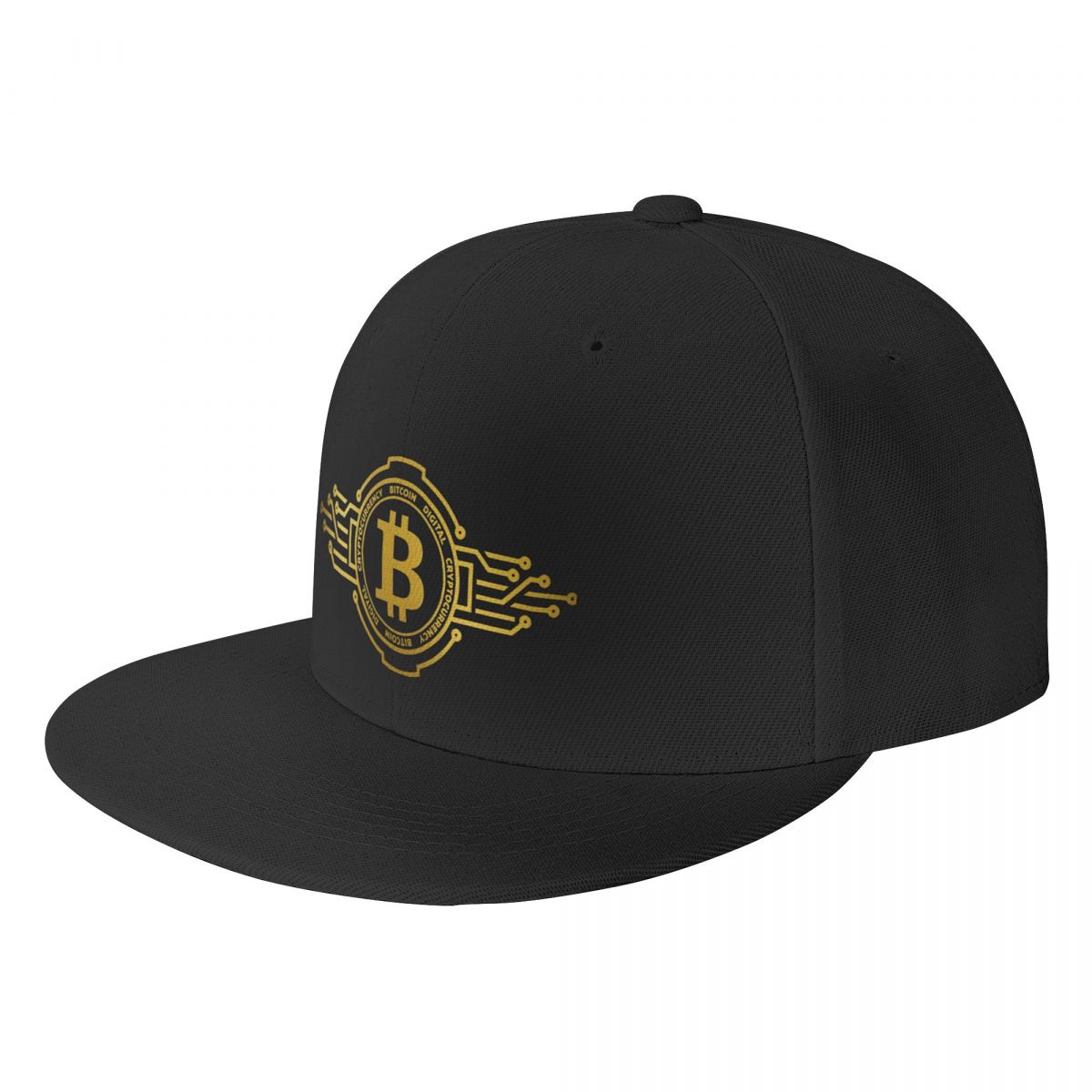 91440605MAC3NXC54W Bitcoin Crypto Valutahandelaren Gouden Munt Baseball Cap Panama Hoed Emmer Hoed Pennywise Mutsen voor Unisex One Size