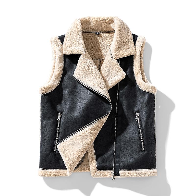 GRK Winter herenjas Heren losse en minimalistische stijl effen kleur staande kraag vest M zwart