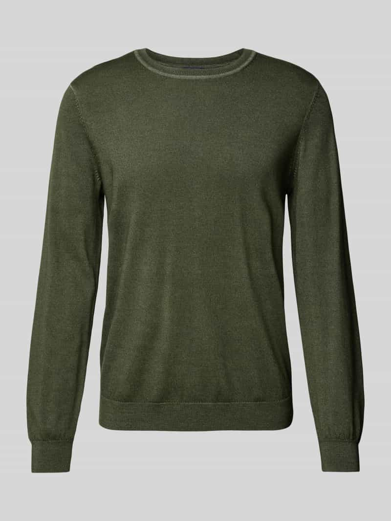 OLYMP Level Five Slim fit gebreide pullover met ronde hals