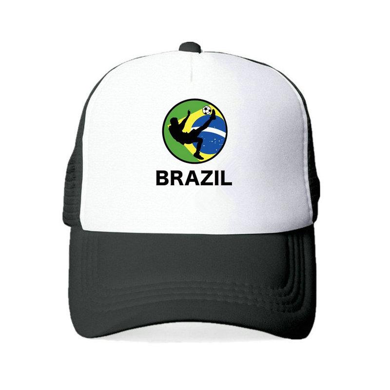 91610103MAC303Y57G Mannen Vrouwen Voetbal Brazilië Team Snapback Cap 2018 Brazilië Fan Voetbal Sport Cap Geel Groen Brazilië Nationale Papegaai Vlag Hoed YY456 56-60cm