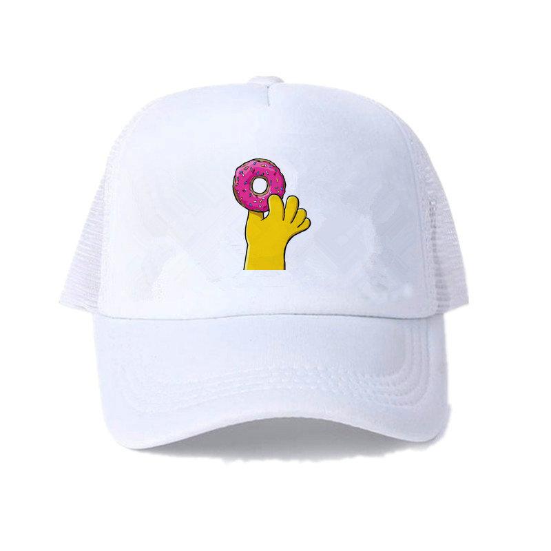 91610103MAC303Y57G Nieuwe Zomer Smelt Donut VAN Letters Trucker Hoed Arm Donut Snapback Caps Verstelbare Cartoon Figuur Donut Baseball Caps YY418 56-60 cm