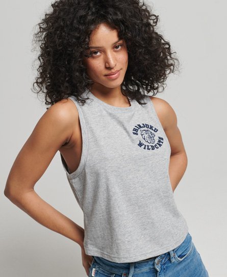 Superdry Vrouwen Vintage Collegiate Tanktop Grijs