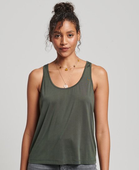 Superdry Vrouwen Cupro Tanktop Groen