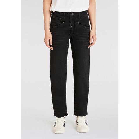 Herrlicher Boyfriendjeans Shyra Tap Long Recycled Denim Black Stretch