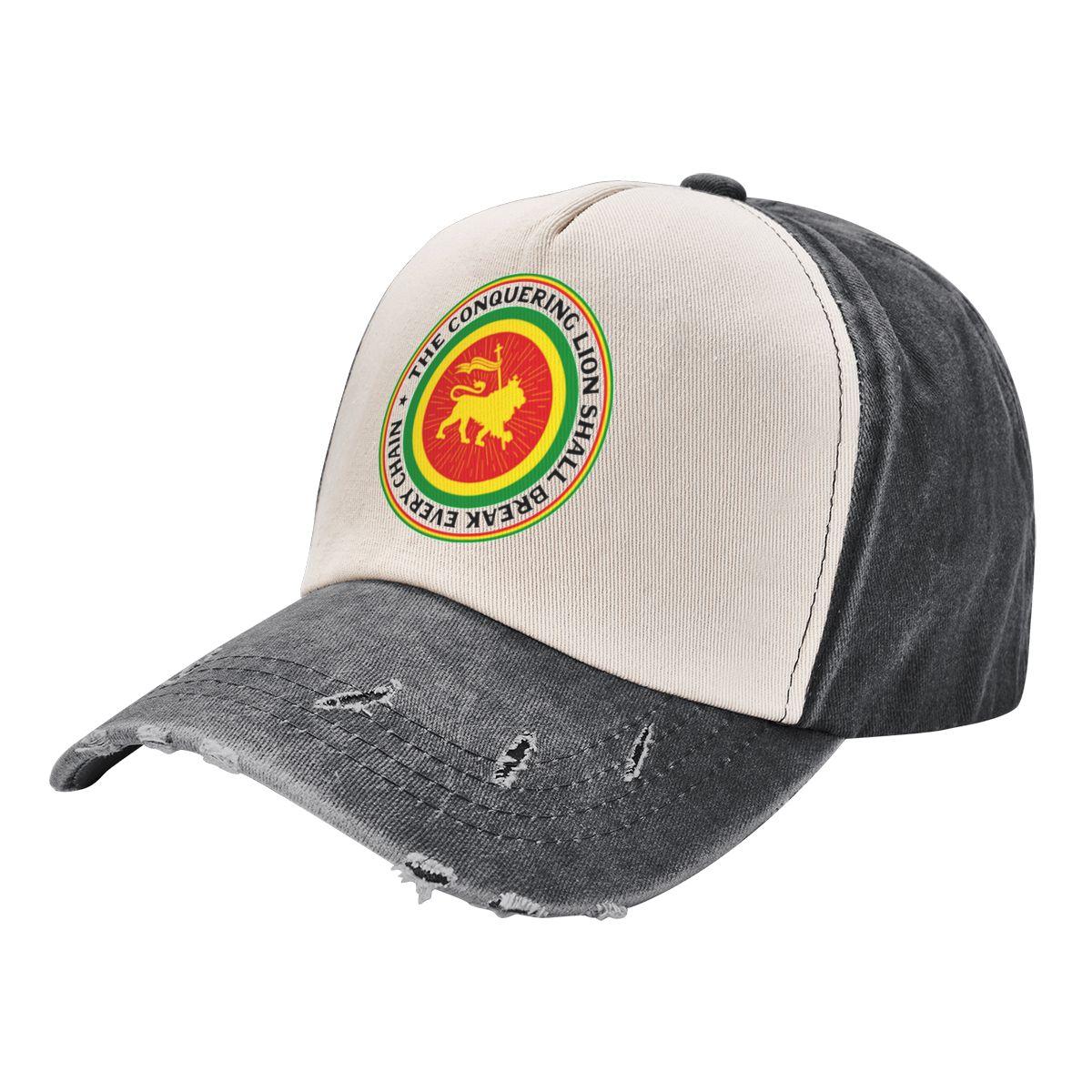 91440118MAC534JW32 Rastafari Leeuw van Juda Rasta Trucker Hoeden Outfits Mode Verontruste Denim Jamaica Vlaggen Snapback Hoed Stijl Verstelbaar One Size