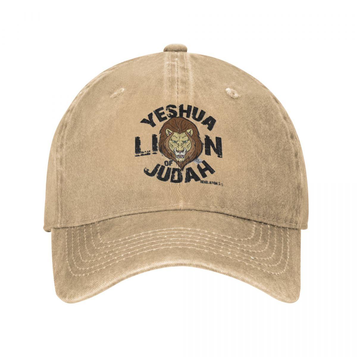 91440118MAC534JW32 Leeuw van Juda Yeshua Hamashiach Baseball Caps Merch Fashion Distressed Washed Jesus The Messiah Hoofddeksels voor Unisex Dames Zonnehoed One Size