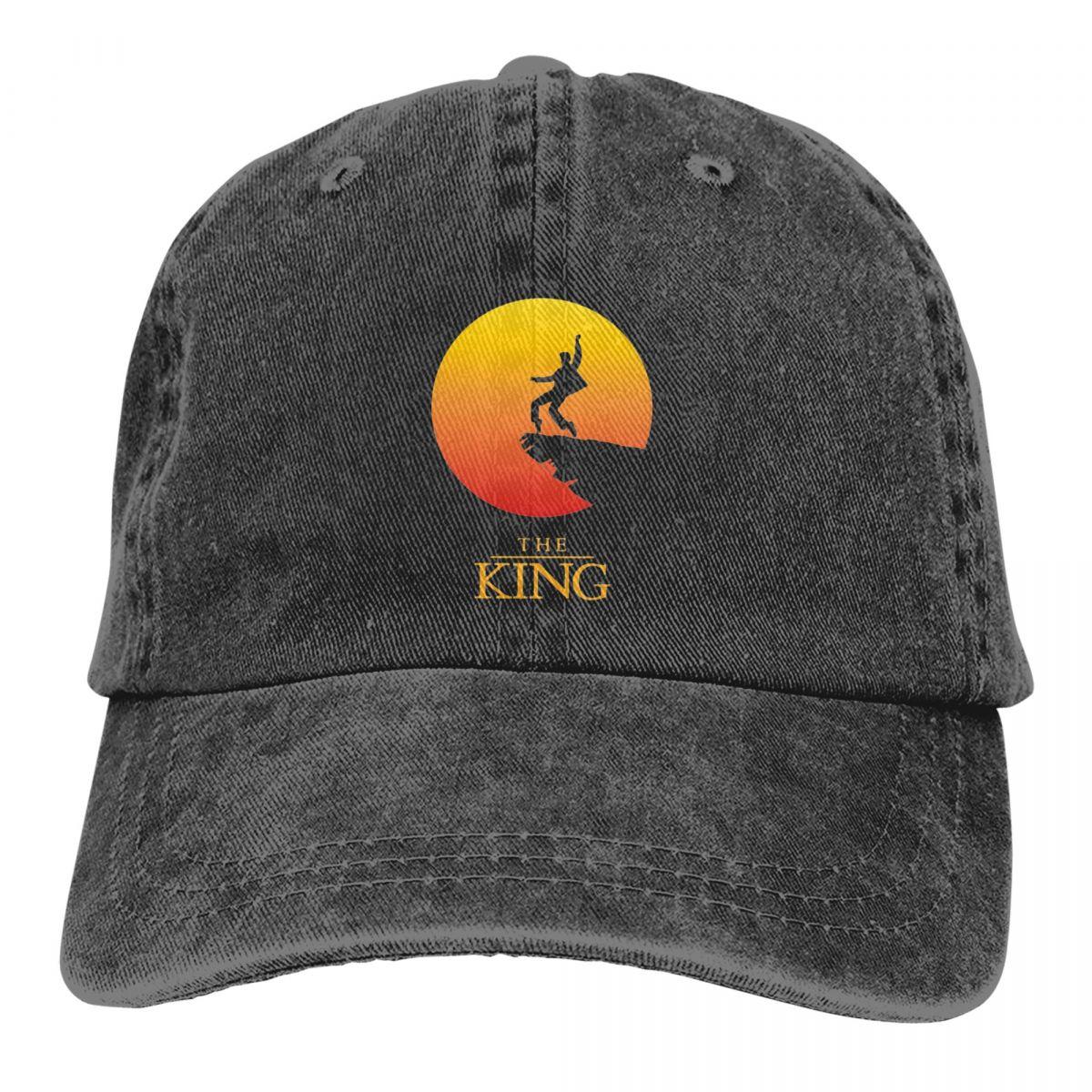 91440118MAC534JW32 Elvis Presley The King Pose Accessoires Unisex Vrouwen Trucker Hat Distressed Washed Caps Hat Retro One Size