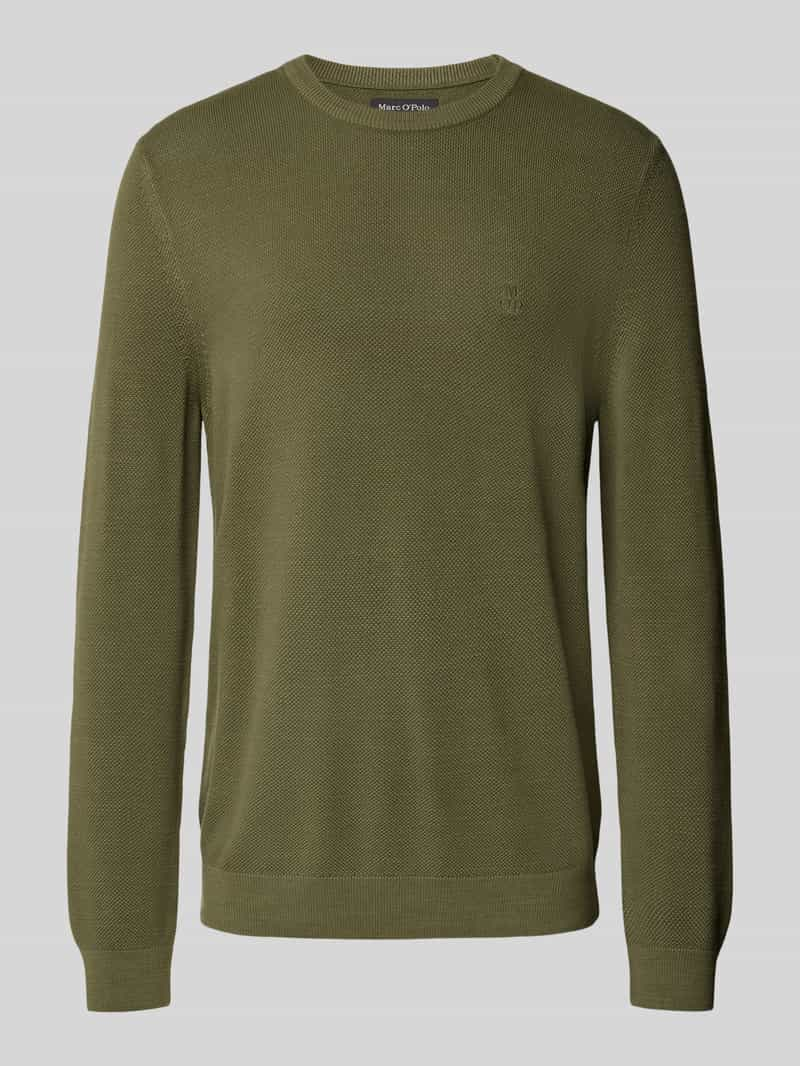 MARC O POLO Gebreide pullover met labelstitching