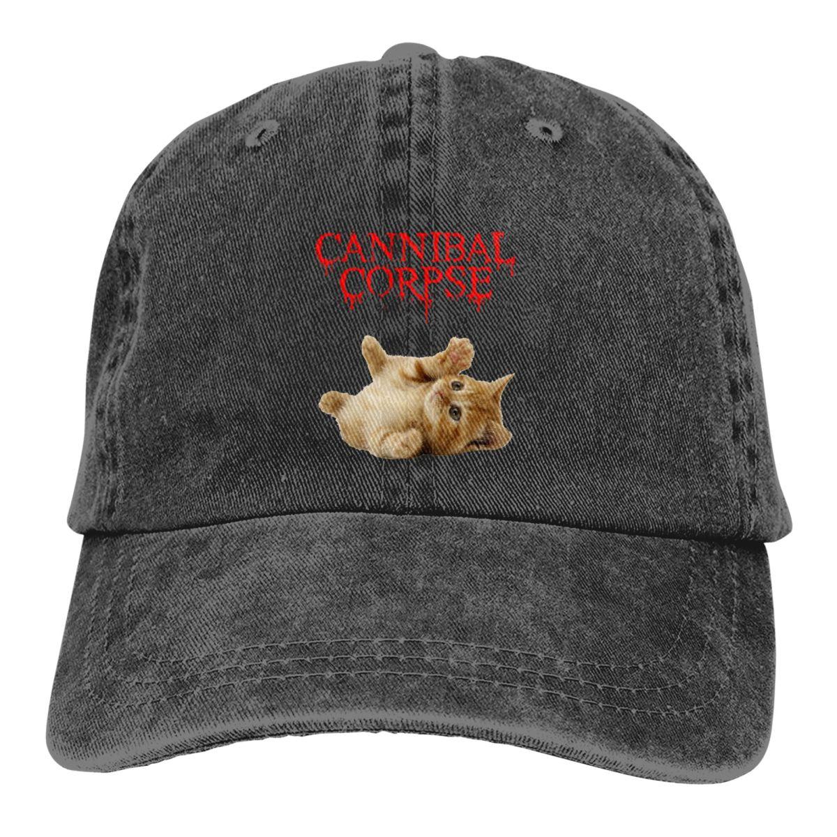 91440118MAC534JW32 Vintage Cannibal Corpse Death Metal Band Baseball Cap voor Unisex Vrouwen Distressed Washed Snapback Cap Outdoor Activiteiten Hoeden Cap One Size