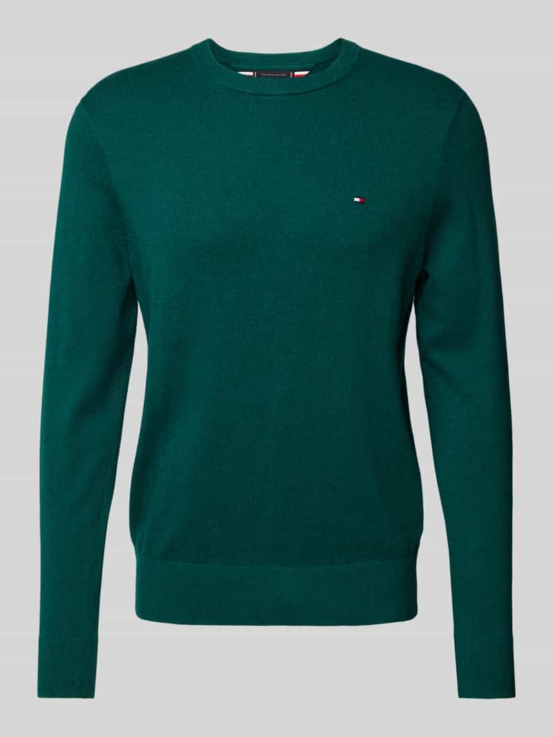 Tommy Hilfiger Gebreide pullover met logostitching, model 'PIMA'