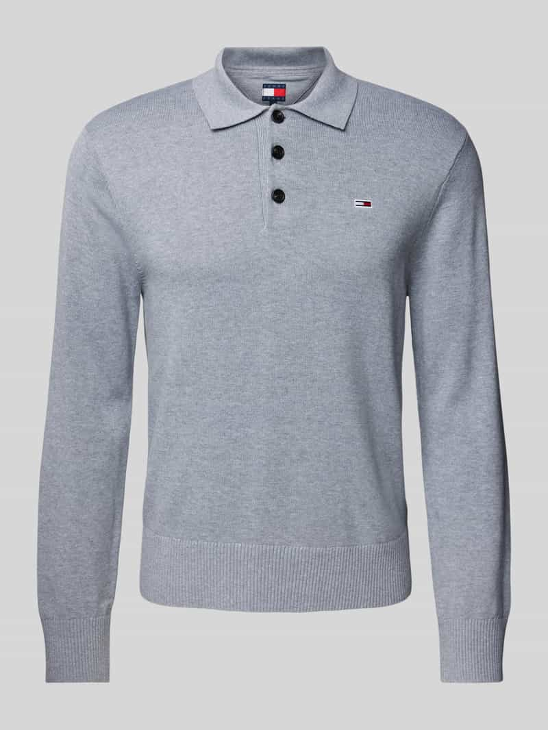 Tommy Jeans Slim fit gebreide pullover met logostitching