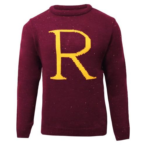 Harry Potter Heren Ron Weasley R gebreide kersttrui XL rood/geel