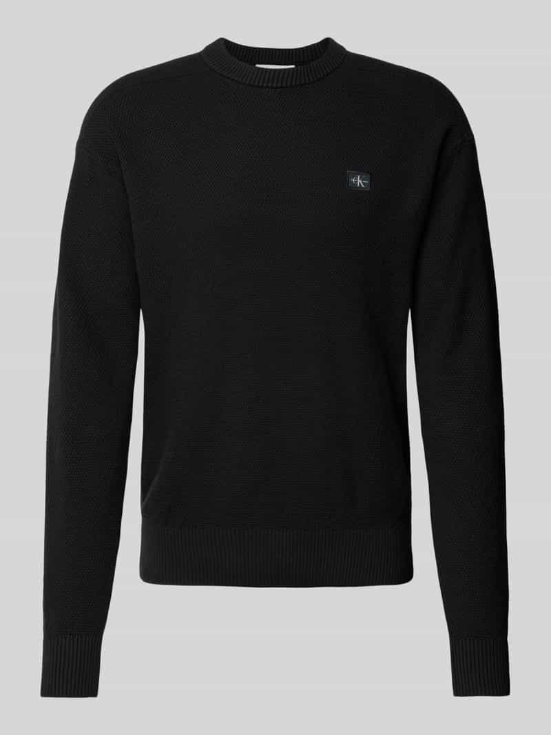 Calvin Klein Jeans Gebreide pullover met labelpatch