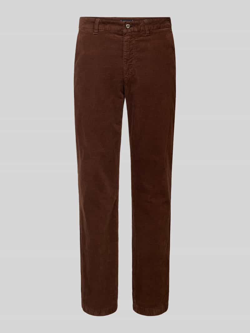 Tommy Hilfiger Regular fit corduroy broek met riemlussen, model 'DENTON'