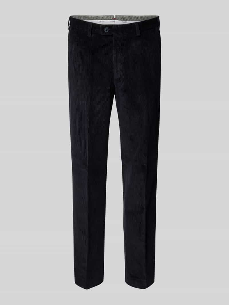 Hiltl Regular fit corduroy broek met riemlussen, model 'PARMA'