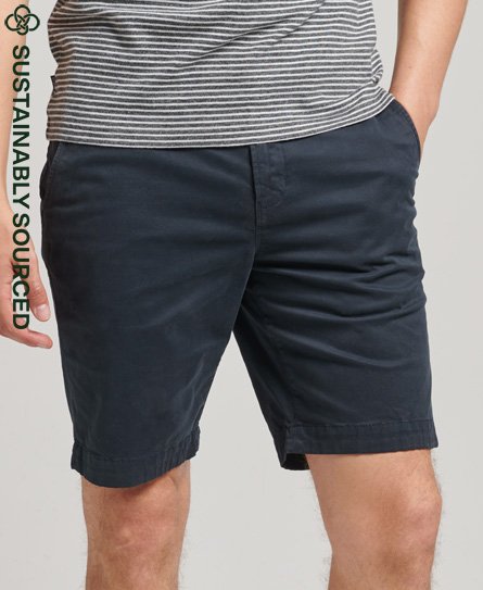 Superdry Mannen Core Chinoshort van Biologisch Katoen Blauw