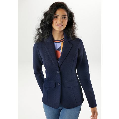 Aniston SELECTED Jerseyblazer met structuurmotief