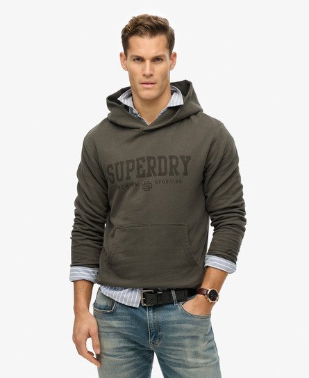 Superdry Mannen Core Sport Hoodie Zwart