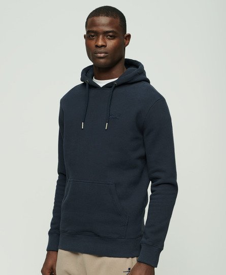 Superdry Mannen Essential Logo Hoodie Blauw