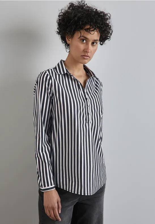 Street One Gestreepte zakelijke blouse