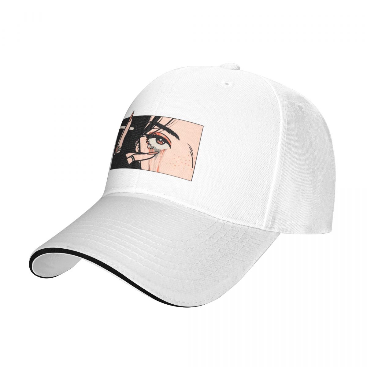 91140109MA0LUDA177 Huilend meisje met sigaret baseball cap trucker cap anime hoed vrouwen unisex's